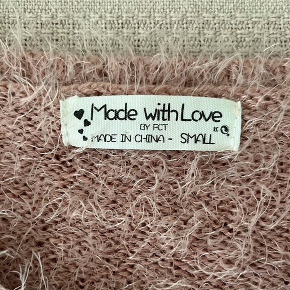 Fuzzy Pink Sweater - Picture 3 of 3